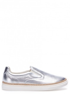 Слипоны из металлизированной кожи Maison Margiela