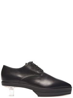 Дерби из гладкой кожи с прозрачным каблуком Simone Rocha