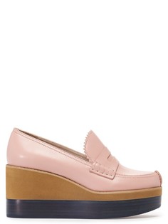 Кожаные мокасины на массивной платформе Jil Sander Navy