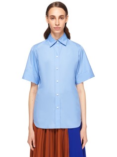 Хлопковая рубашка с укороченным рукавом Bouchra Jarrar