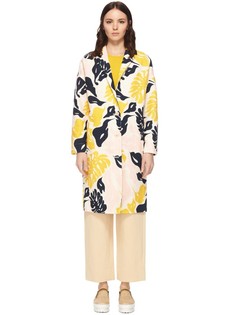 Хлопковый тренч с флористическим принтом Cedric Charlier