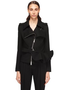 Шерстяной жакет с асимметричной молнией Bouchra Jarrar