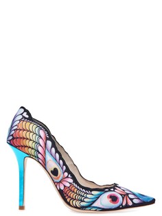 Туфли из кожи и текстиля с фантазийным принтом Sophia Webster