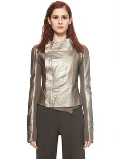 Металлизированная куртка-косуха на молнии Rick Owens