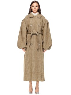 Двубортное пальто с объемными рукавами Simone Rocha