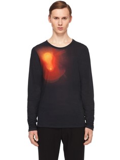 Лонгслив из хлопка с принтом Ann Demeulemeester