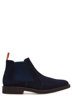 Синие ботинки-челси из замши Pollini