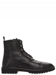 Высокие ботинки из фактурной кожи Pollini