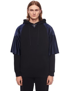 Комбинированное худи из хлопка Alexander Wang