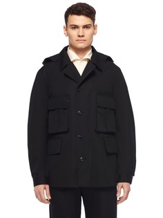 Куртка из хлопка с накладными карманами Lemaire