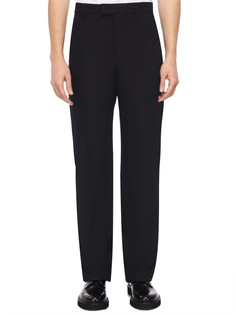 Брюки прямого кроя из хлопка и льна Lemaire