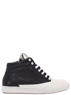 Монохромные кеды из кожи Marni