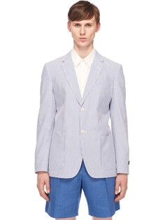 Хлопковый пиджак с принтом в полоску Marc Jacobs