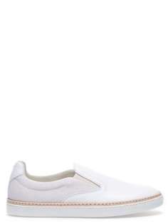 Слипоны из опойковой кожи с декором из замши Maison Margiela