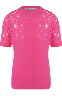 Хлопковая футболка с круглым вырезом Stella McCartney