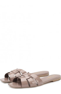 Лаковые шлепанцы Nu Pieds Saint Laurent