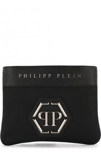 Текстильная сумка-планшет с кожаной отделкой Philipp Plein