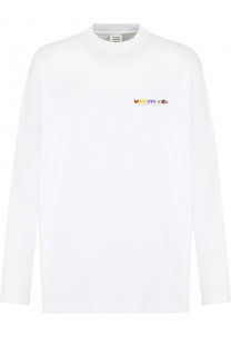 Хлопковый лонгслив свободного кроя Vetements