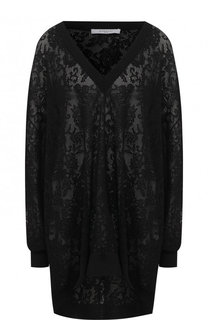 Однотонный вязаный пуловер с V-образным вырезом Givenchy