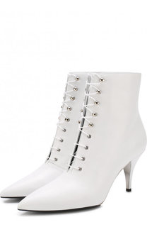 Кожаные ботильоны на шнуровке на шпильке CALVIN KLEIN 205W39NYC