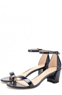 Кожаные босоножки Simple на устойчивом каблуке Stuart Weitzman