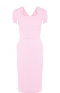 Приталенное шерстяное платье-миди на молнии Roland Mouret