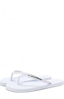 Резиновые шлепанцы с логотипом бренда Emporio Armani