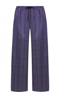 Укороченные брюки с эластичным поясом в клетку Dries Van Noten