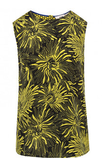 Шелковый топ свободного кроя с принтом Diane Von Furstenberg