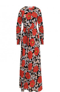 Шелковое платье-макси с принтом Diane Von Furstenberg