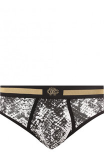 Хлопковые брифы с широкой резинкой Roberto Cavalli