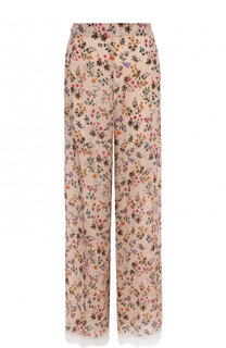 Брюки свободного кроя с кружевной отделкой и принтом Paul&Joe