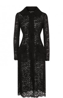 Кружевное пальто с накладными карманами Dolce & Gabbana