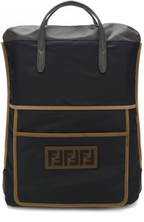 Текстильный рюкзак с кожаной отделкой Fendi