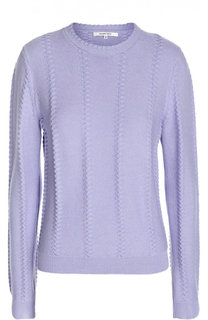 Вязаный пуловер с рельефной отделкой и круглым вырезом Carven
