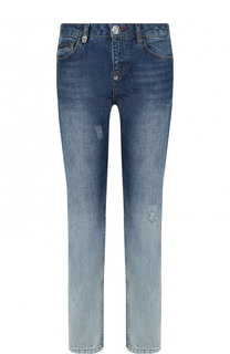 Укороченные джинсы с потертостями Philipp Plein