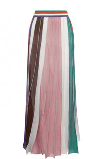 Плиссированная юбка-макси с металлизированной нитью Missoni