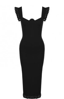 Однотонное приталенное платье-миди на молнии Roland Mouret