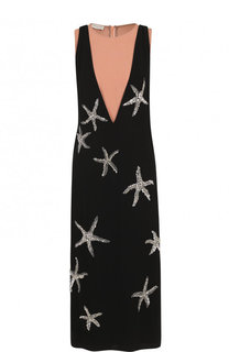 Платье-миди свободного кроя с контрастной отделкой Dries Van Noten