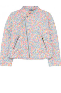 Текстильная куртка с косой молнией и воротником-стойкой Polo Ralph Lauren