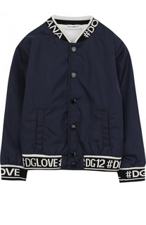 Бомбер с контрастной отделкой Dolce & Gabbana