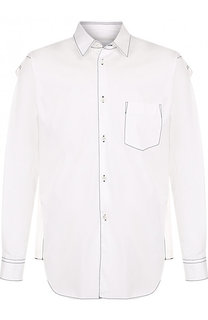 Хлопковая рубашка с контрастной прострочкой Comme des Garcons