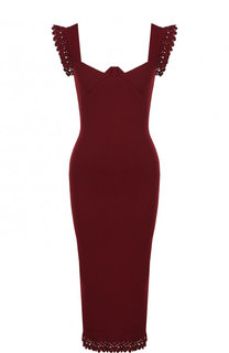 Однотонное приталенное платье-миди на молнии Roland Mouret