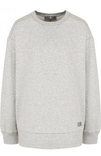 Хлопковый пуловер свободного кроя с круглым вырезом Adidas by Stella McCartney