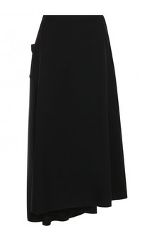 Однотонная шерстяная юбка-миди Yohji Yamamoto