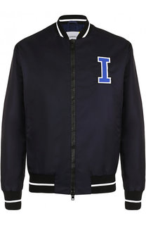 Бомбер на молнии с контрастной отделкой на спине Iceberg