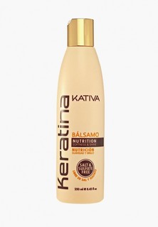 Бальзам для волос Kativa Кератиновый укрепляющий для всех типов, 250 мл