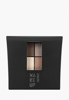 Тени для век Make Up Factory матовые 4-х цветные Mat Eye Colors тон 070 коричневый, св.коричн, св.беж, серый беж