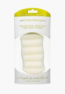 Спонж для тела The Konjac Sponge Co для мытья Premium Six Wave Body Puff Pure White 100% (премиум-упаковка)