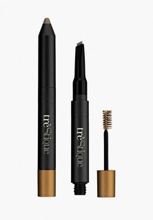 Карандаш для бровей Trestique Brow Stick 0,2 г и гель-тушь, 2,5 мл, латте, тон 1